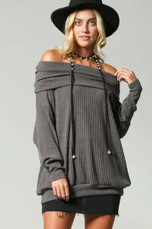 No Limits - Ribbed Sweater Taupe