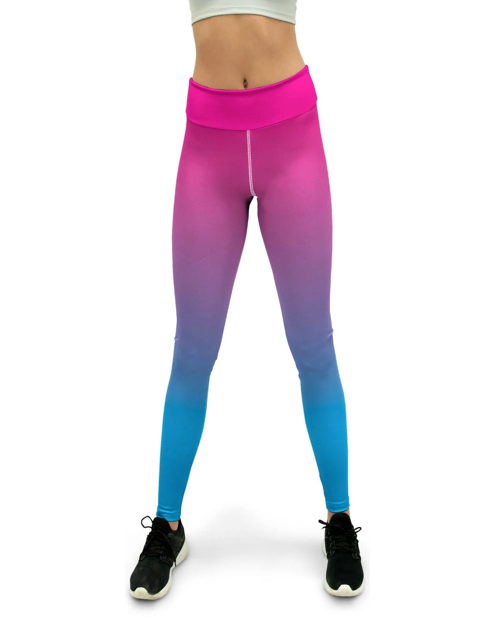 Ombre Pink to Blue Yoga Pants