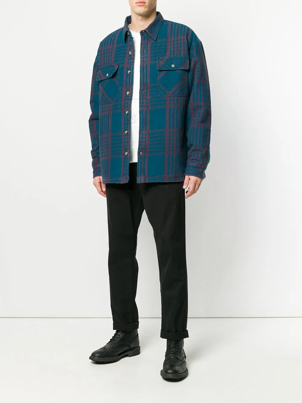 Padded Classic Flannel Blue