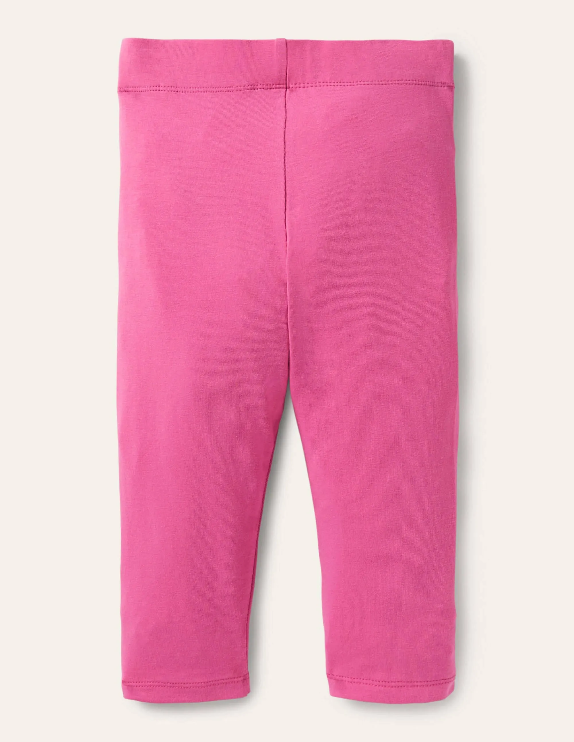 Plain Cropped Leggings-Bright Petal Pink