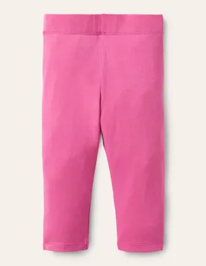 Plain Cropped Leggings-Bright Petal Pink