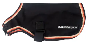 Rambo Waterproof Fleece Dog Coat, Black/Tan