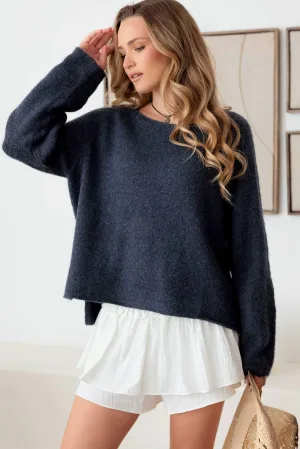 Relax Fit Long Raglan Sleeve Sweater