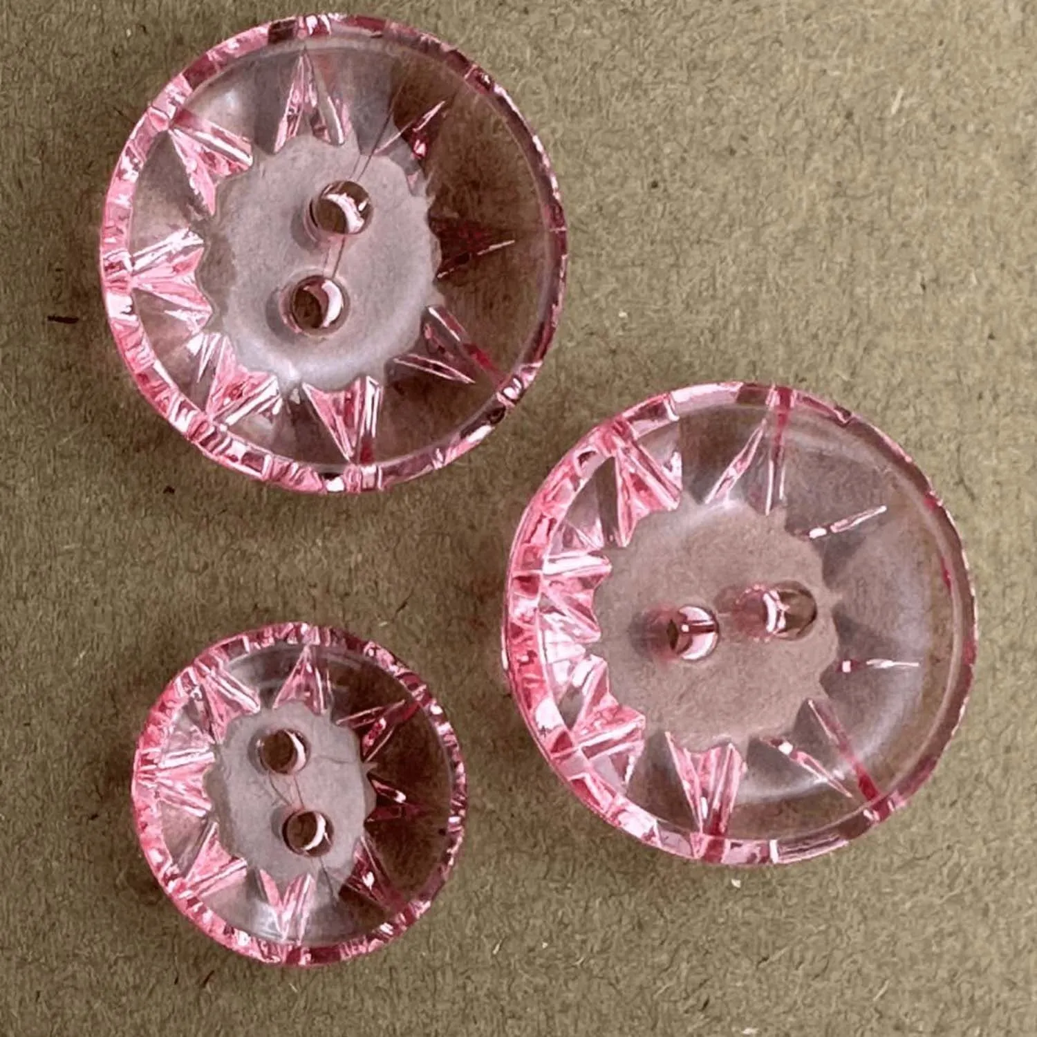 Round Clear Star Pattern 2 Hole Button