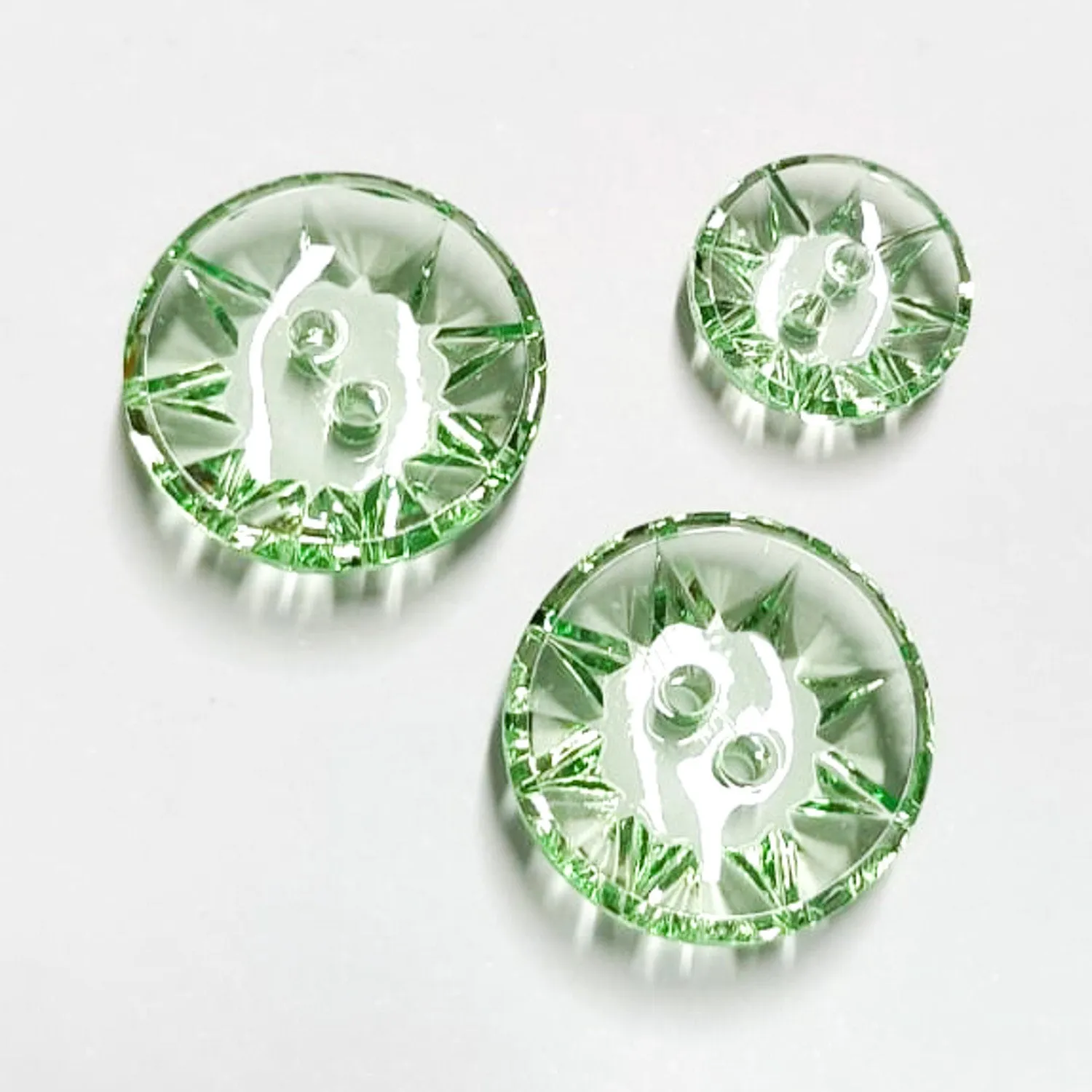 Round Clear Star Pattern 2 Hole Button