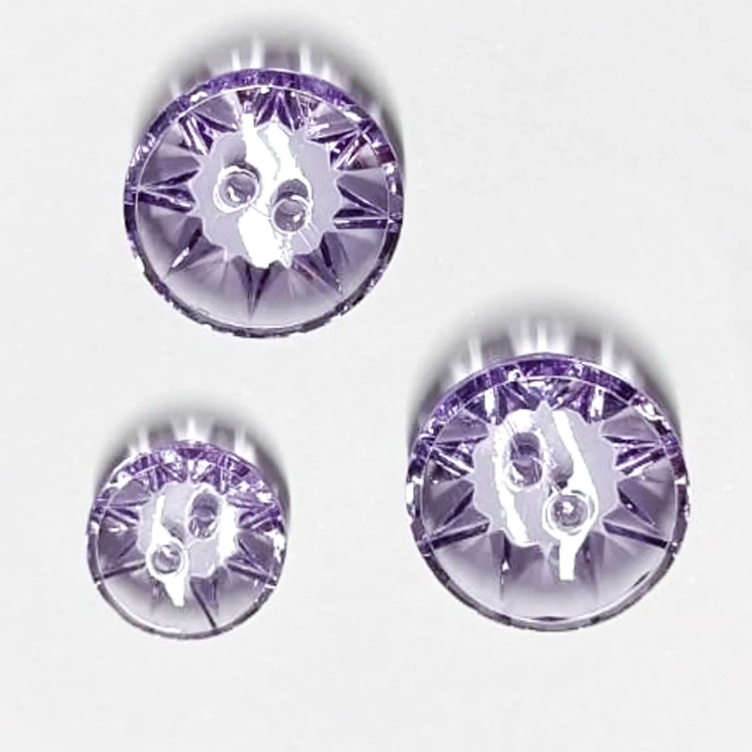 Round Clear Star Pattern 2 Hole Button