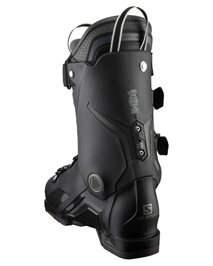 Salomon S/PRO 100 GW Ski Boots - Black / Belluga / Dark Silver Metallic - 2023