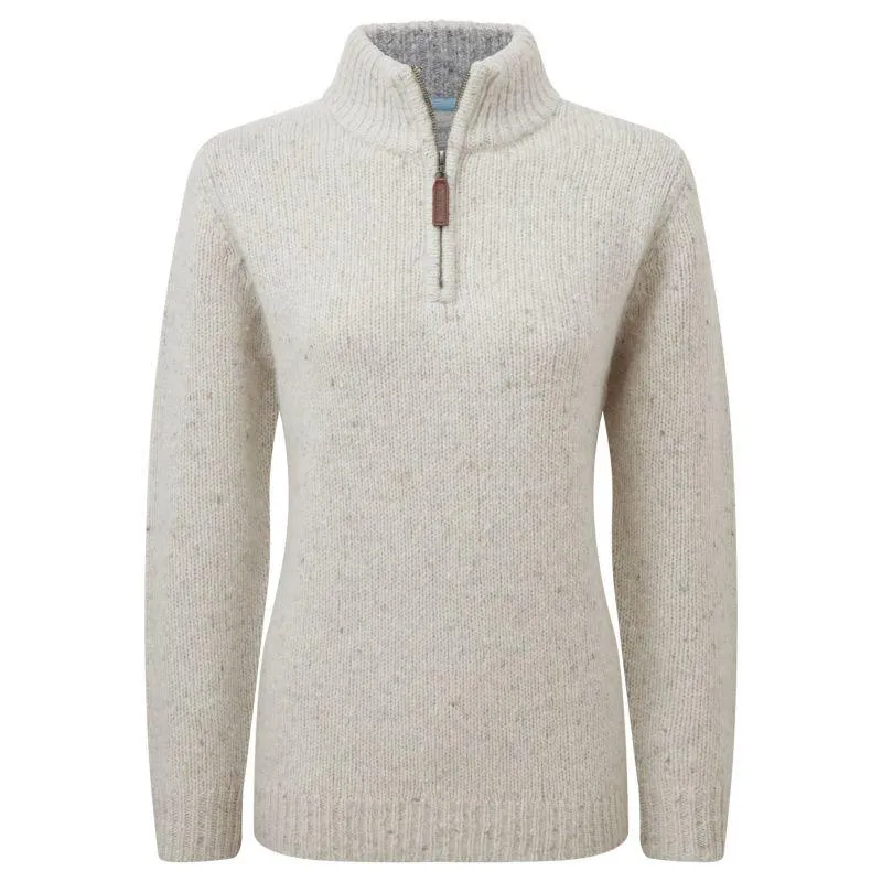 Schoffel Aviemore Alpaca Merino Mix 1/4 Zip Ladies Jumper - Ivory