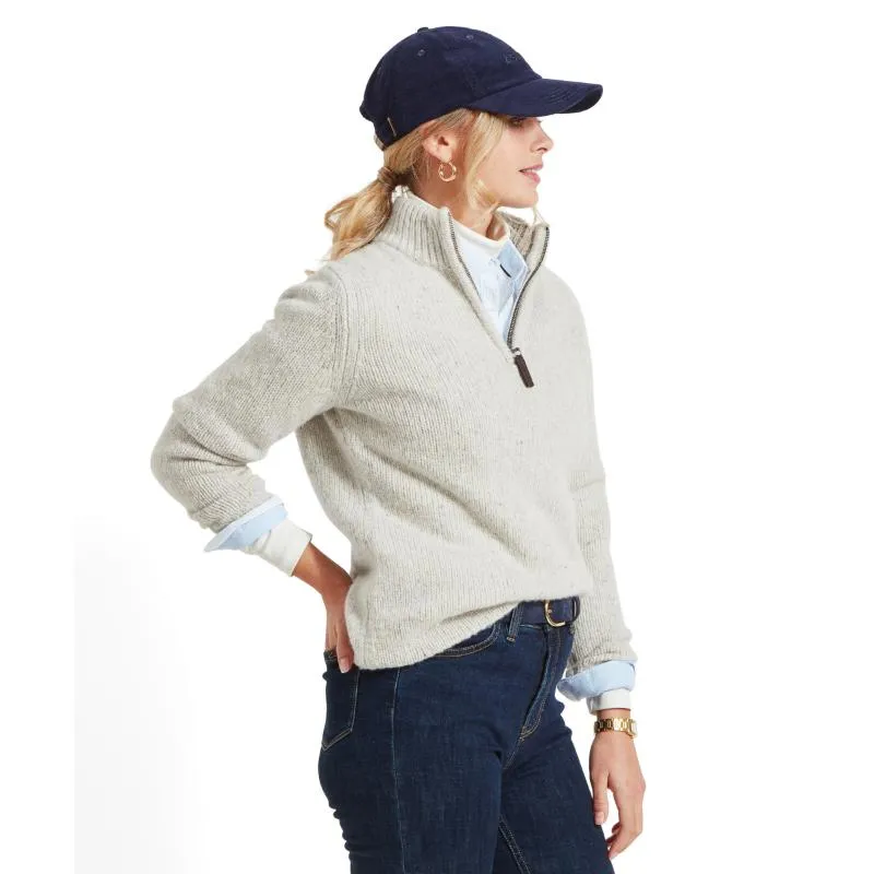 Schoffel Aviemore Alpaca Merino Mix 1/4 Zip Ladies Jumper - Ivory