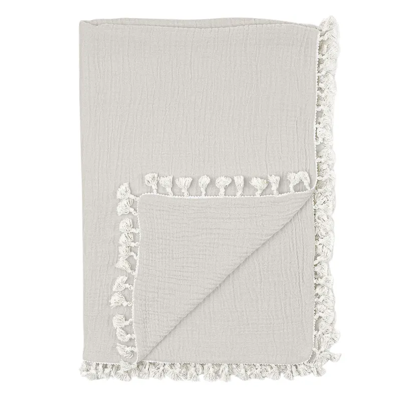 Tassel Muslin Blanket