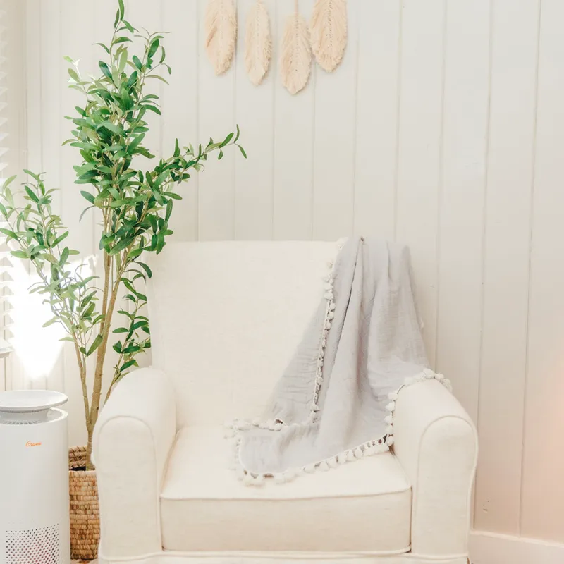 Tassel Muslin Blanket