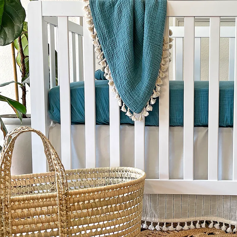 Tassel Muslin Blanket