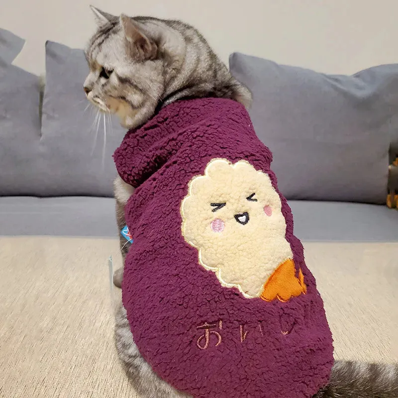 Tempura Dog Clothes - Lovely Japanese Tempura Dog Sweater - Shrimp Tempura Themed Winter Wear for Dogs