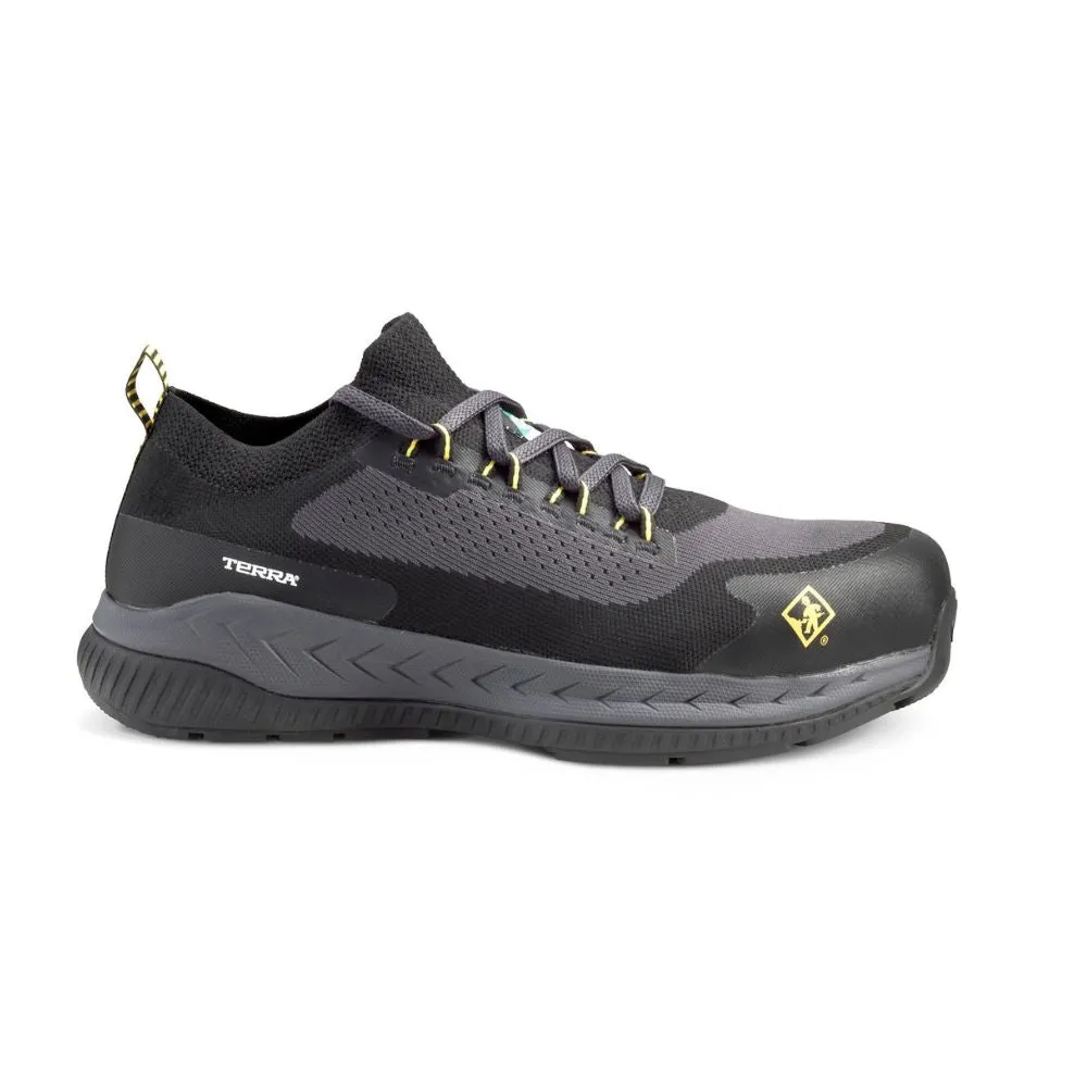 Terra Eclipse TR0A4T8NBLY Men's Composite Toe Athletic Safety Shoe - Black/Yellow