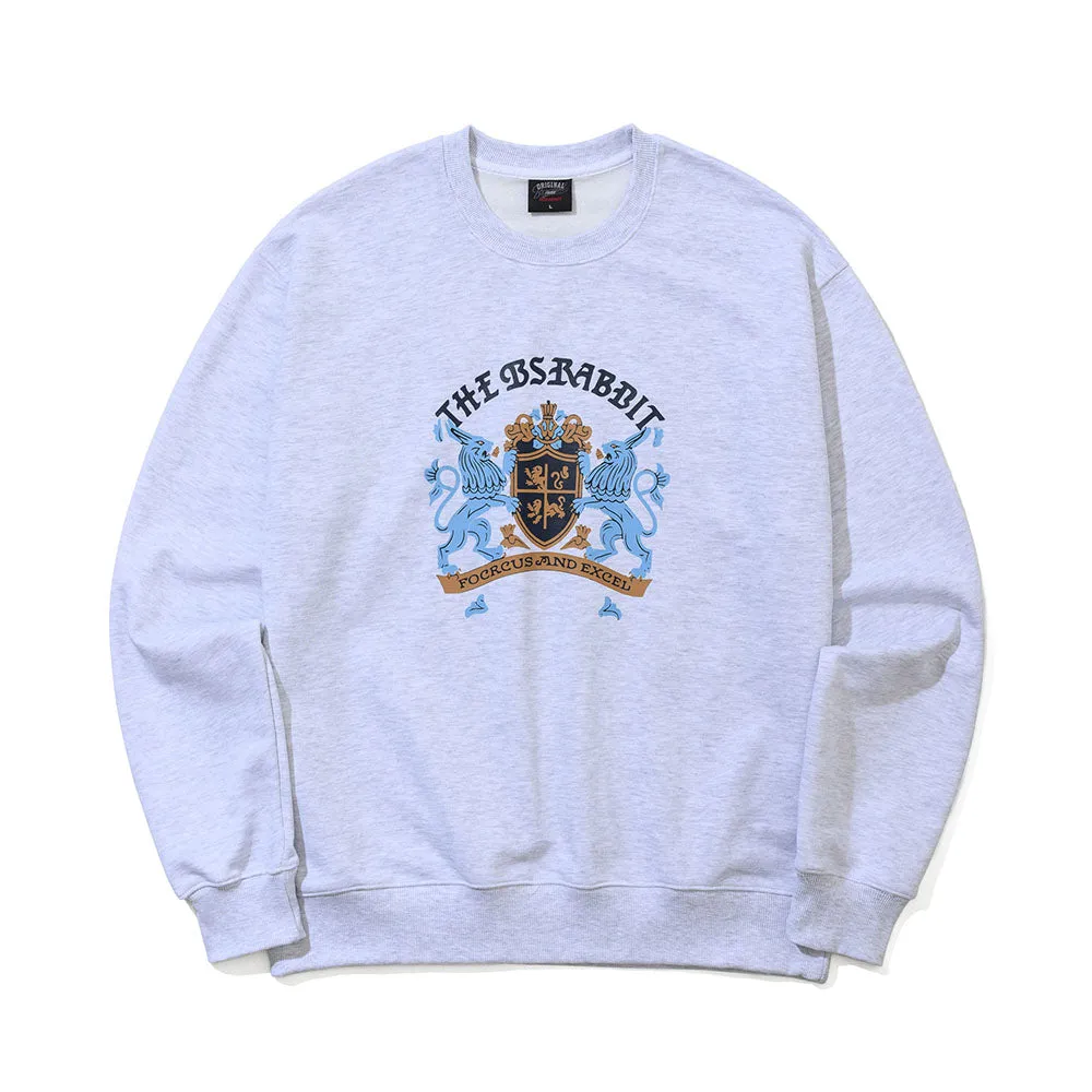 THE BSRABBIT CLASSIC CREWNECK HEATHER GREY