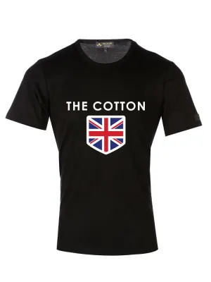 The Cotton London original Branded Black T-shirt