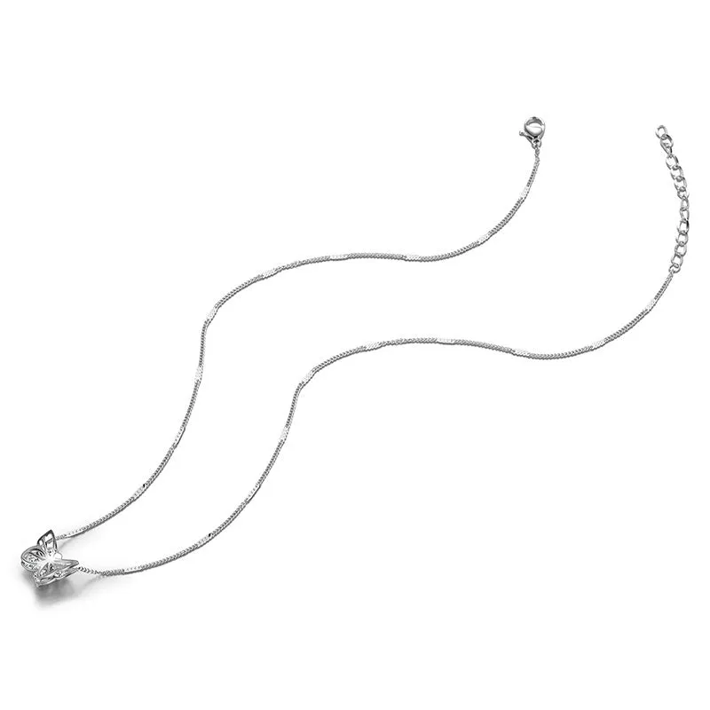 Tokyo Mart Butterfly Necklace for Women Girls Gift Jewelry Stainless Steel