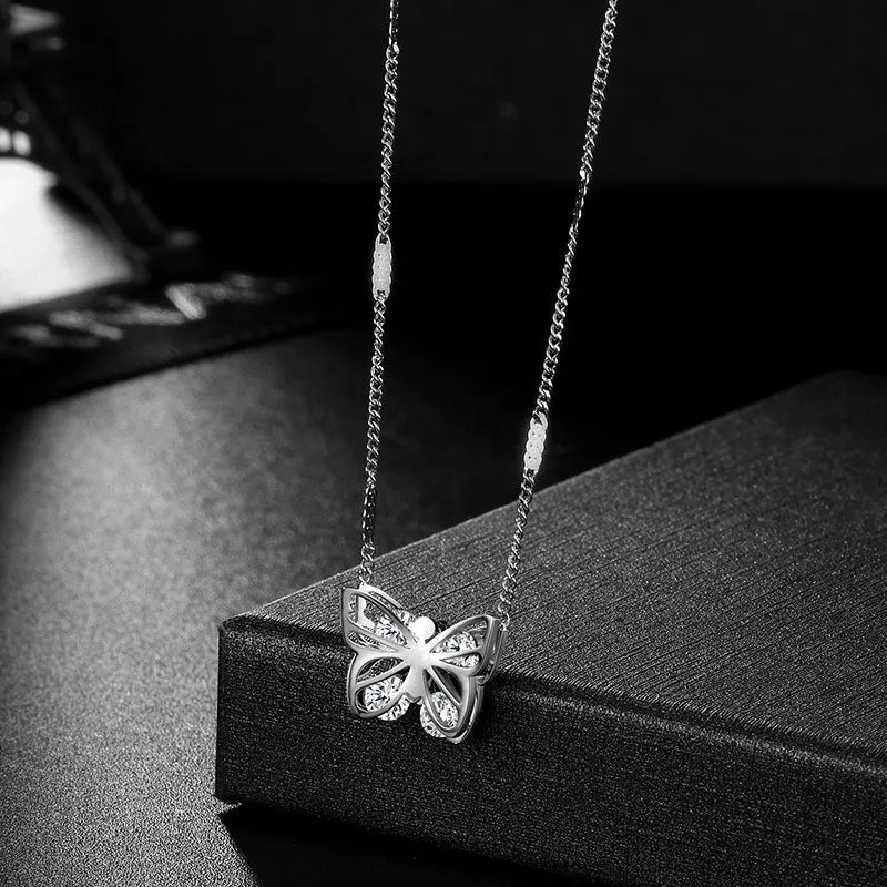 Tokyo Mart Butterfly Necklace for Women Girls Gift Jewelry Stainless Steel