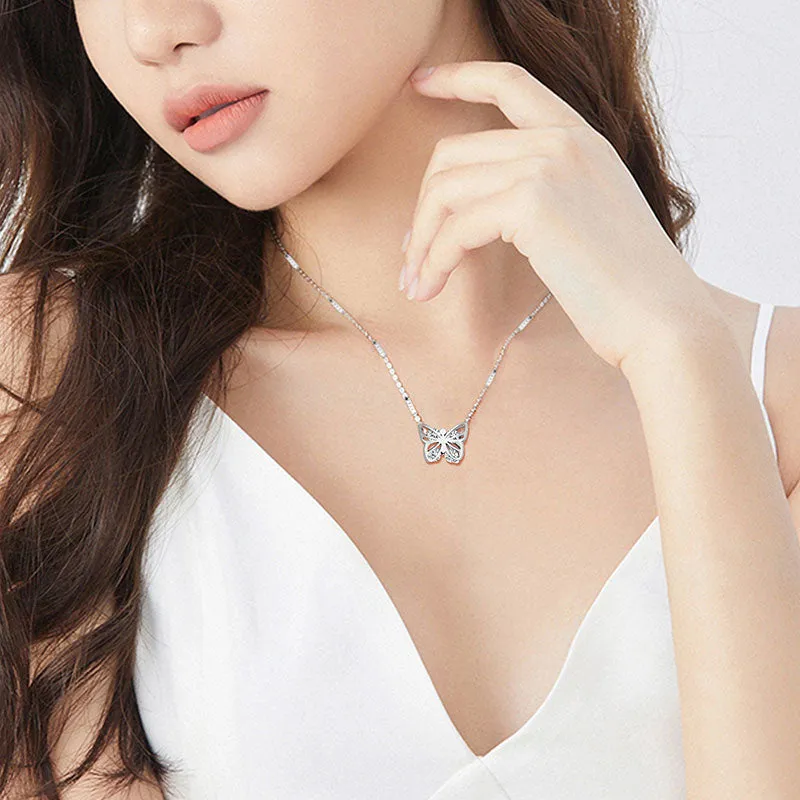 Tokyo Mart Butterfly Necklace for Women Girls Gift Jewelry Stainless Steel