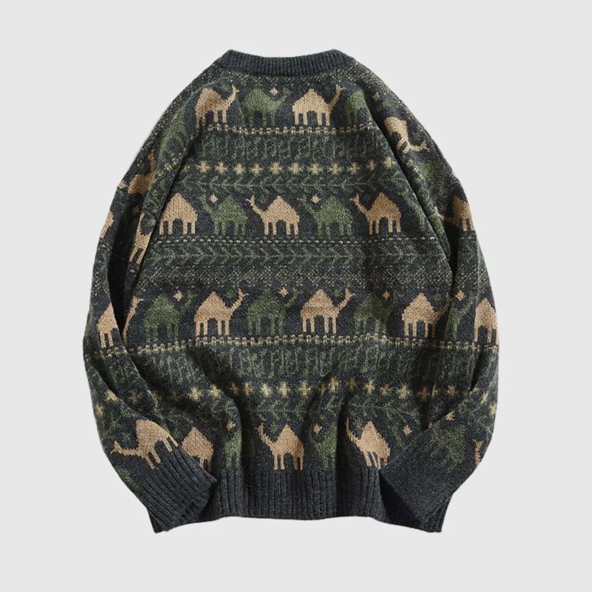 Tribal Pattern Knit Sweater