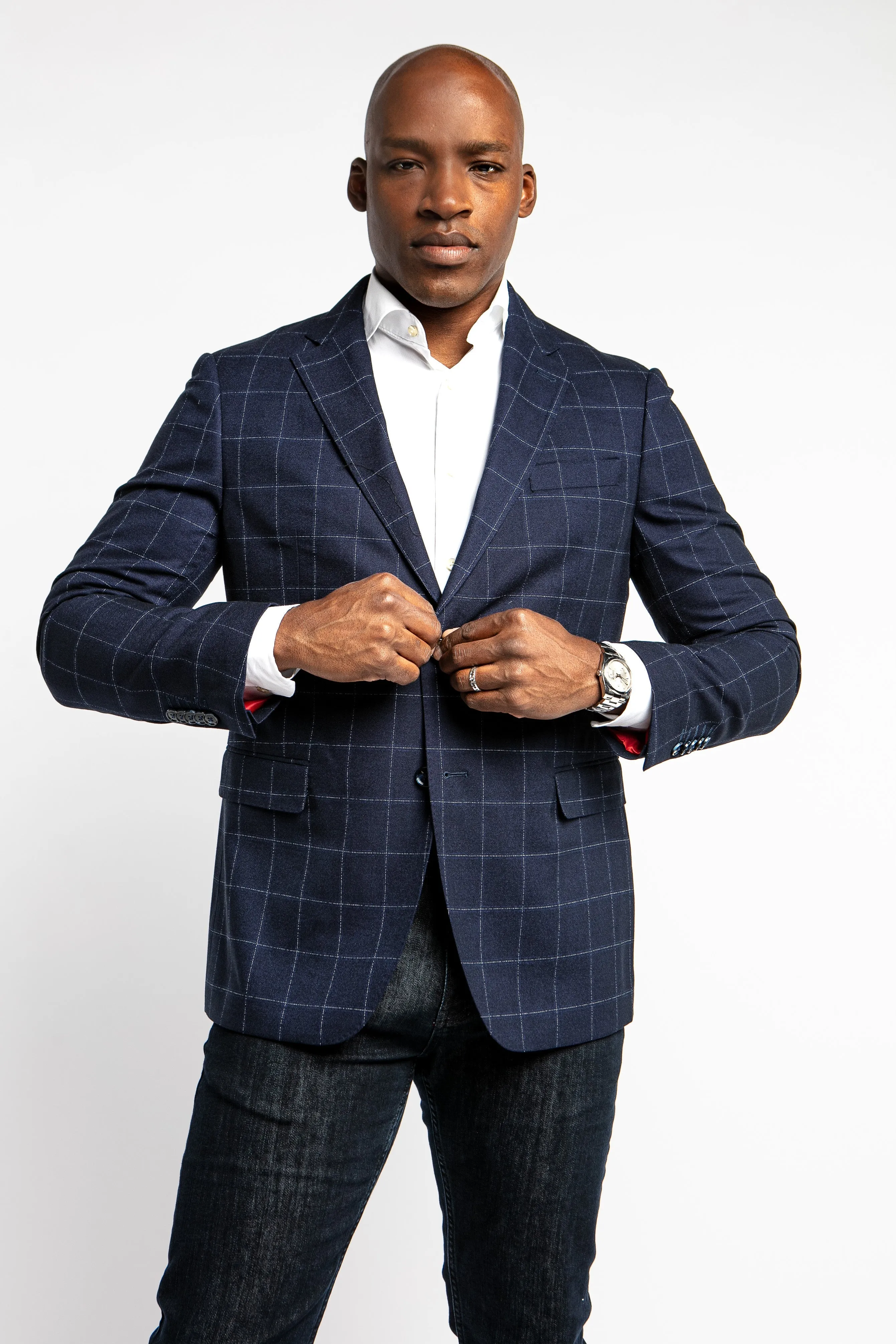 Turner Navy Windowpane Blazer