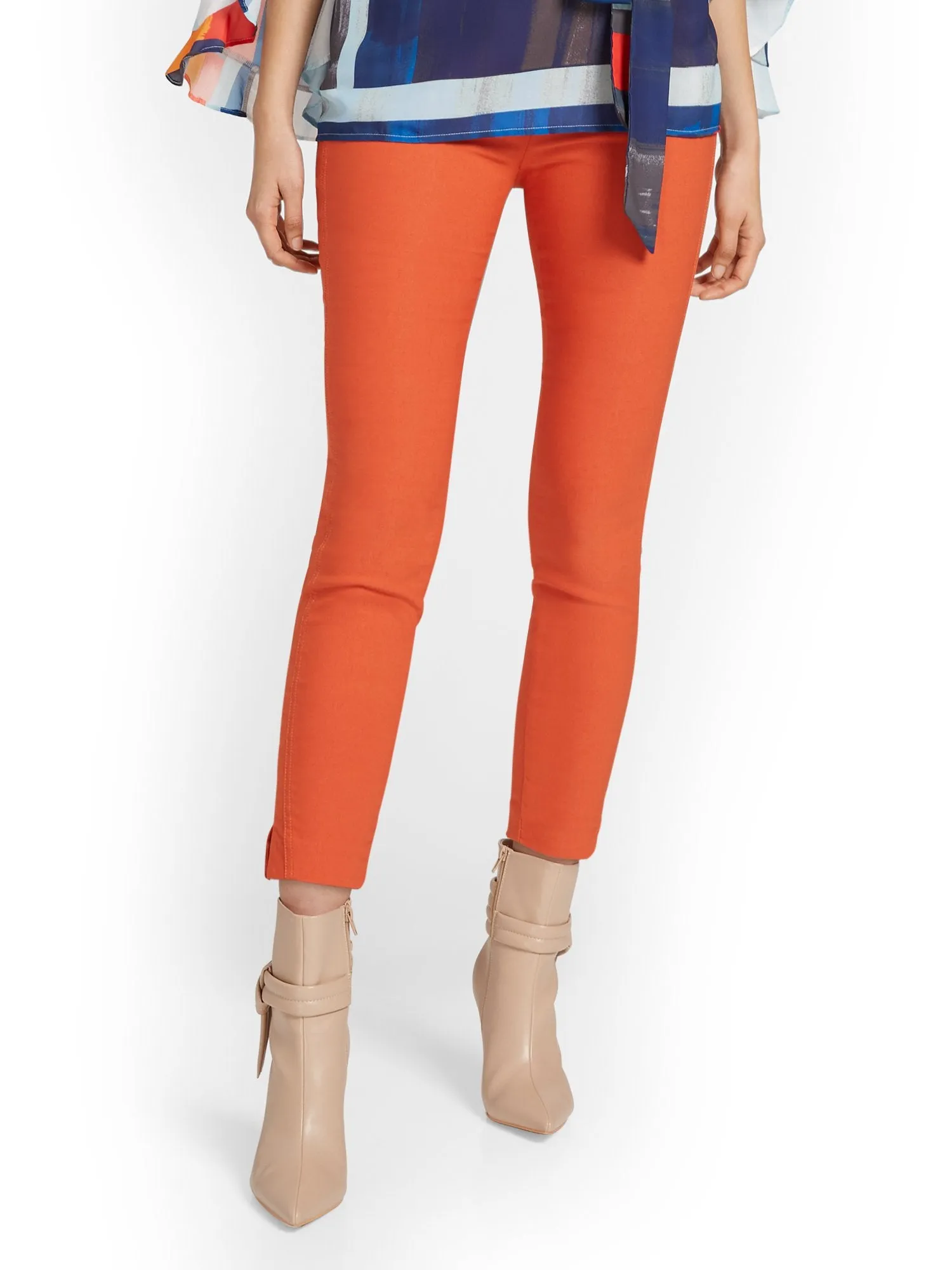 Whitney High-Waisted Tummy Control Pull-On Slim-Leg Ankle Pant