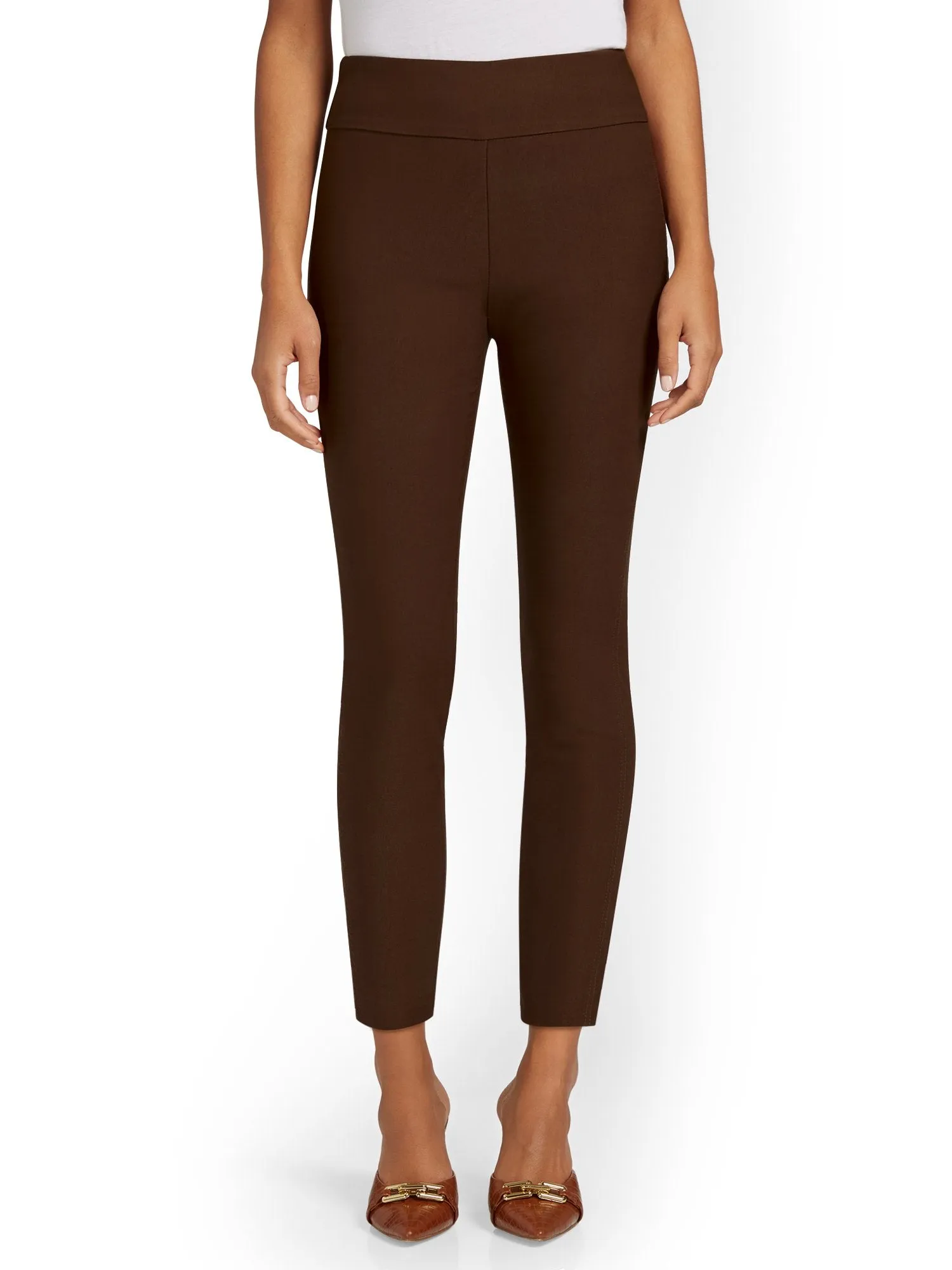 Whitney High-Waisted Tummy Control Pull-On Slim-Leg Ankle Pant