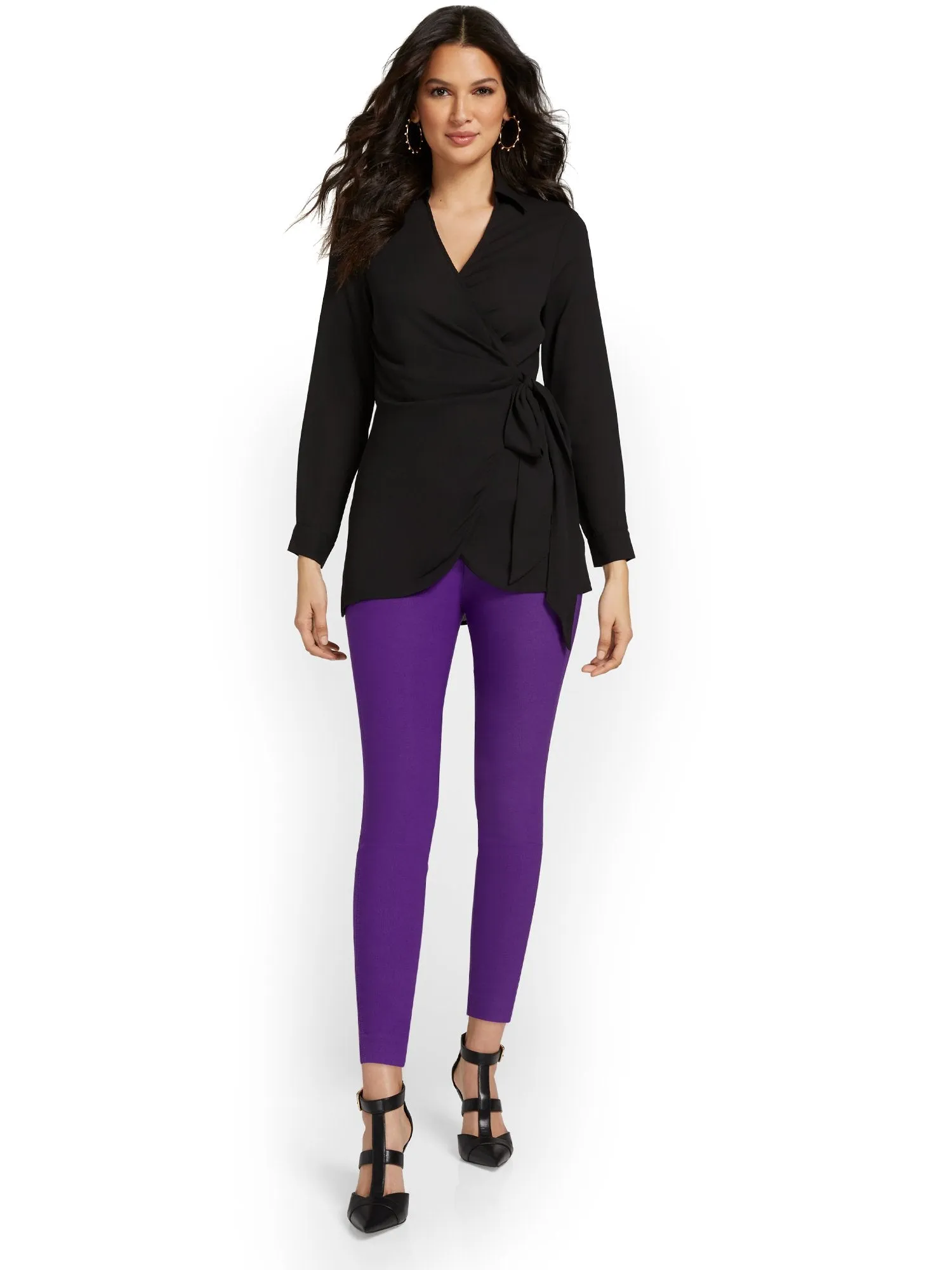 Whitney High-Waisted Tummy Control Pull-On Slim-Leg Ankle Pant