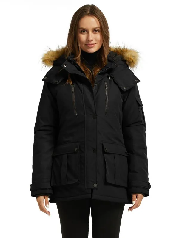 Women's Warm Winter Parka Coat With Hood